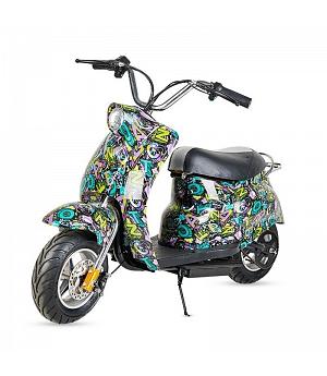 VESPA STYLE ELÉCTRICA INFANTIL 36V Y 500W, VERDE-LETRAS, NIÑOS +6 AÑOS- MT-026E/LETRAS